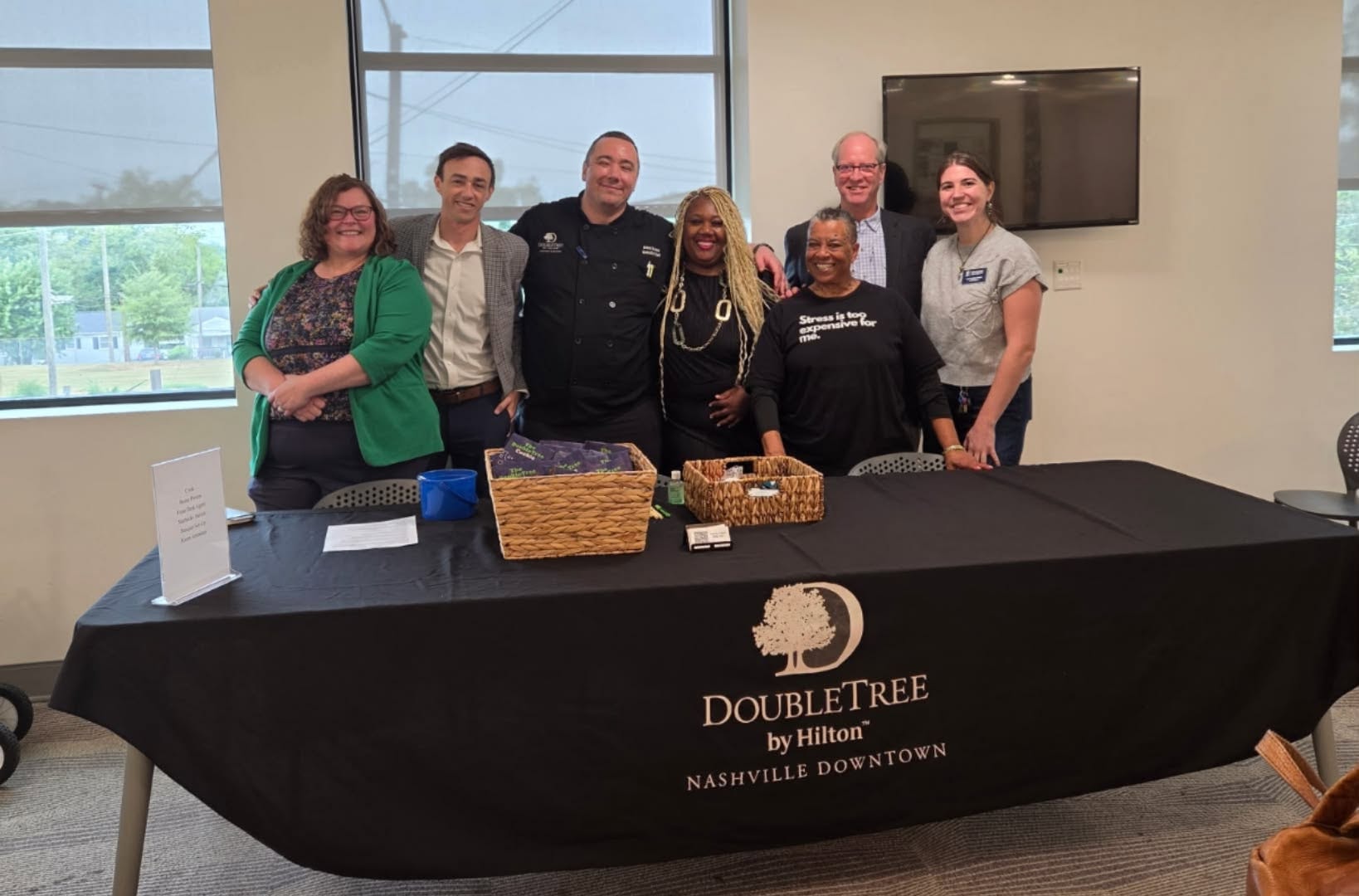 Pass the Beauty Inc. staff and partners at the DoubleTree by Hilton Nashville Downtown partnership event